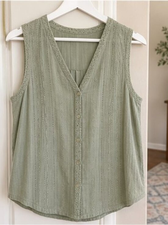None Tops - Sage Tunic Blouse